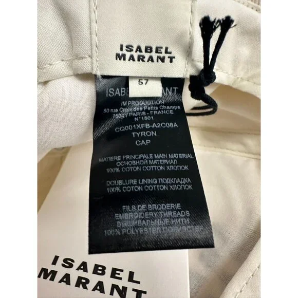 ISABEL MARANT Tyron Logo-Embroidered Cotton-TwillBaseball Cap In Ecru Black5